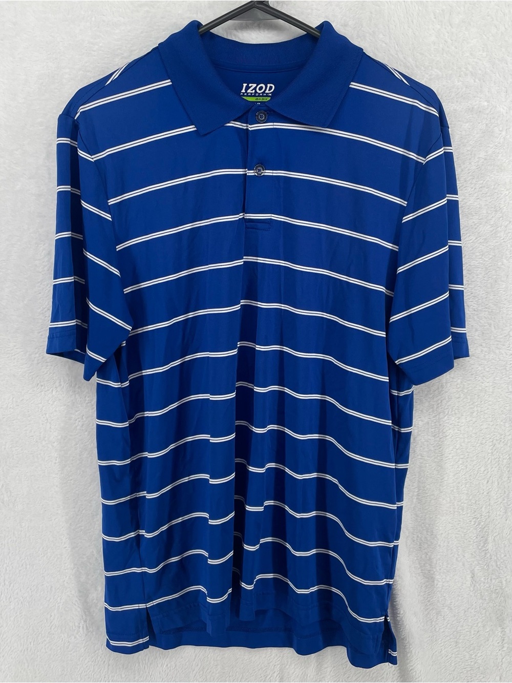 Izod Royal Blue Polo with White Stripes